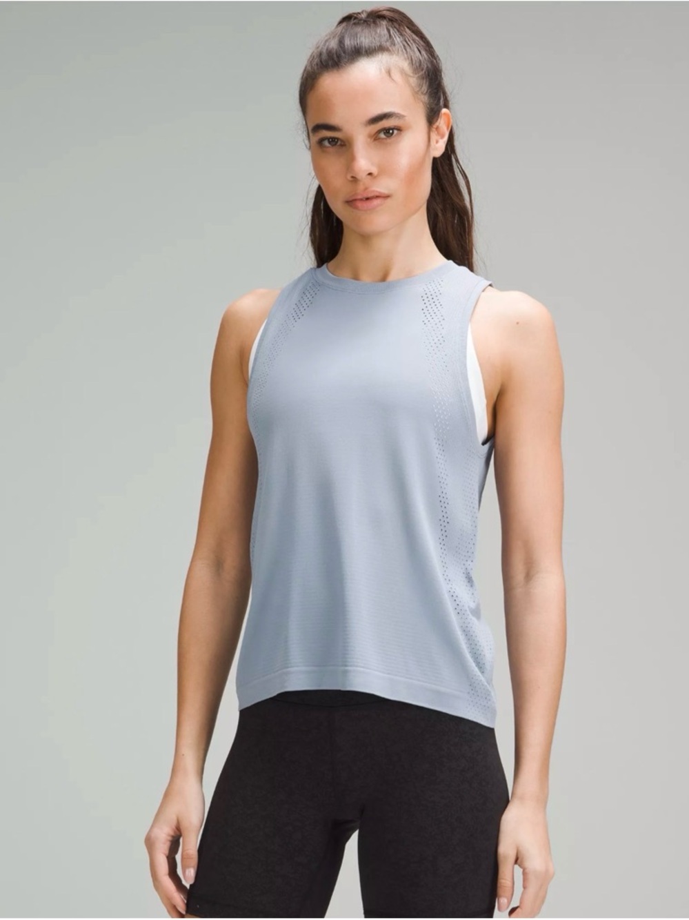 lululemon athletica Light Blue Sleeveless Performance Tank
